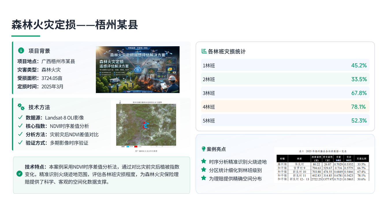 广西梧州森林火灾定损案例