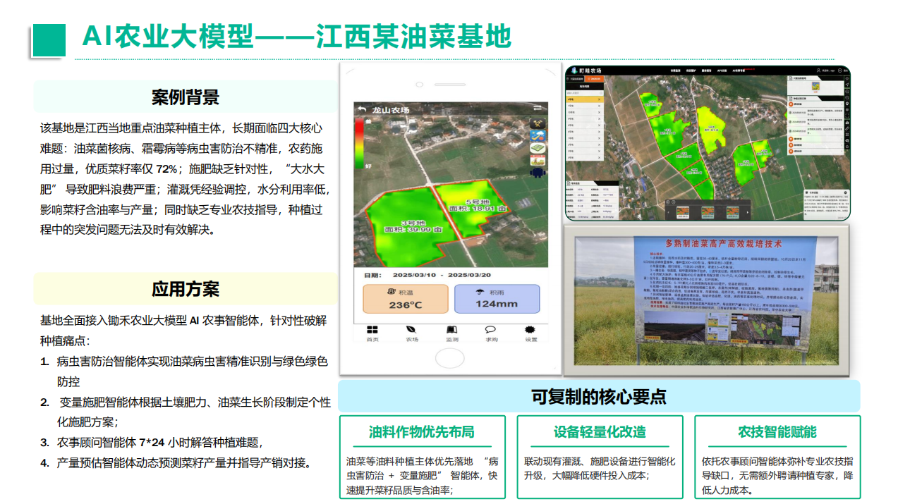 江西某油菜基地AI农业大模型项目
